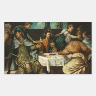Adesivo Retangular Tintoretto - A Ceia de Emmaus