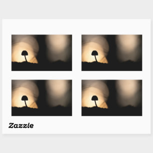 Adesivo Retangular Tiny Mushroom Nature Foto