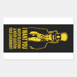Adesivo Retangular Tio Sam Satire Sticker