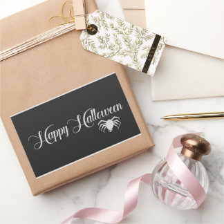 Adesivo Retangular Tipografia Feliz de Halloween