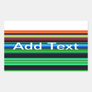 Adesivo Retangular Tiras coloridas finas - 1