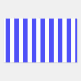 Adesivo Retangular Tiras de doces, azuis e brancas