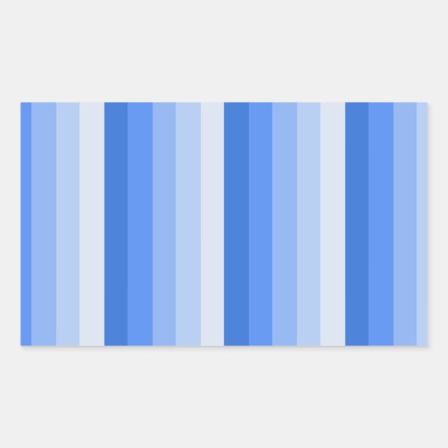 Adesivo Retangular Tiras de sombra azuis (Frente)