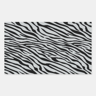 Adesivo Retangular Tiras de Zebra Mágica Clique para Personalizar a c