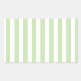 Adesivo Retangular Tiras doces brancas e verdes claras