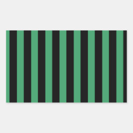 Adesivo Retangular Tiras doces verdes e pretas