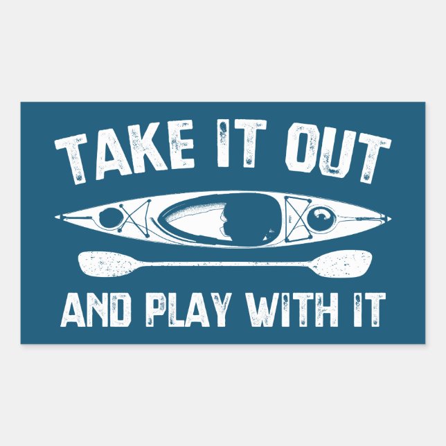 Adesivo Retangular Tire-O E Jogue Com Ele Kayak (Frente)