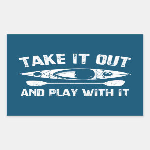 Adesivo Retangular Tire-O E Jogue Com Ele Kayak