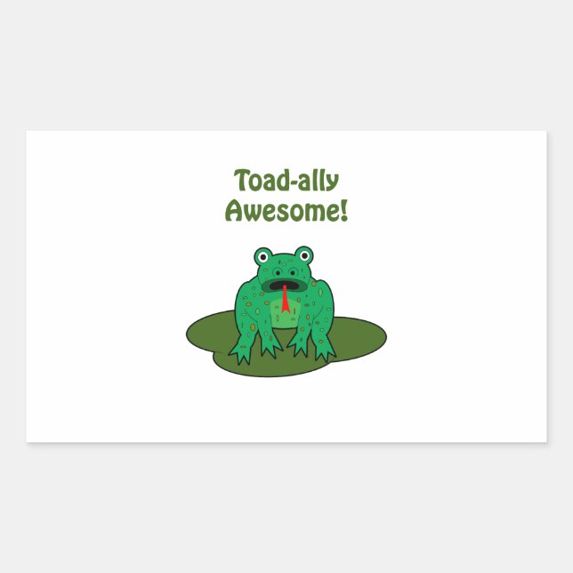 Adesivo Retangular Toad-ally Incrível (Frente)