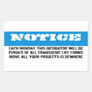 Adesivo Retangular Todas as segundas-feiras, este frigorífico será