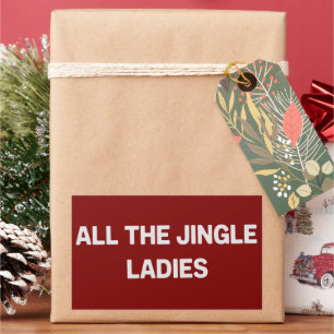 Adesivo Retangular Todas as Senhoras Jingle Divertidas de Natal Combi