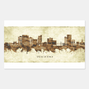 Adesivo Retangular Toledo Ohio Cityscape