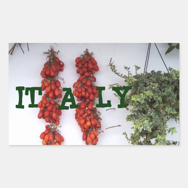 Adesivo Retangular Tomates Secos Com Sol fazer (Frente)