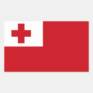 Adesivo Retangular Tonga Flag