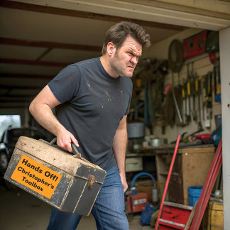 Adesivo Retangular Toolbox Laranja