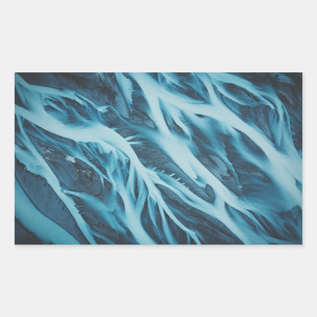 Adesivo Retangular Topografia Nova Zelândia de cima (Frente)