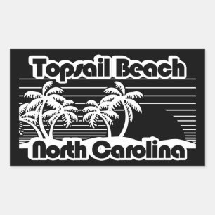 Adesivo Retangular Topsail Beach Carolina do Norte