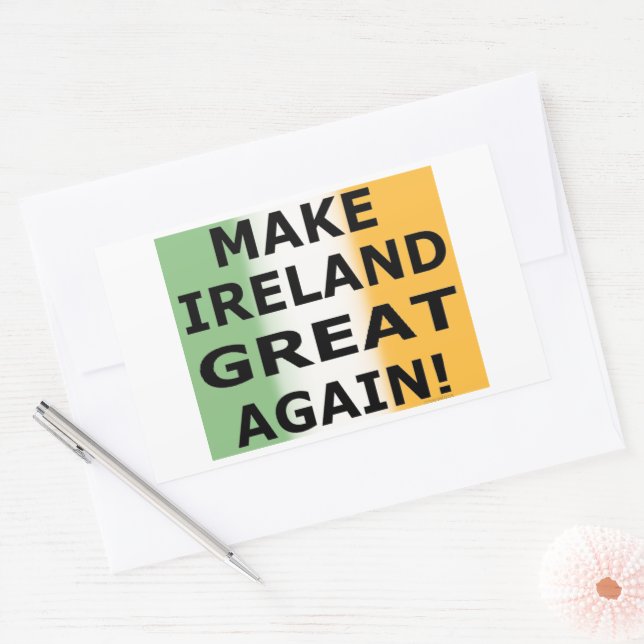 ADESIVO RETANGULAR TORNE A IRLANDA GRANDE NOVAMENTE!   (Envelope)