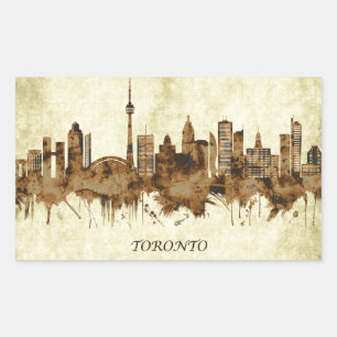 Adesivo Retangular Toronto Canada Cityscape
