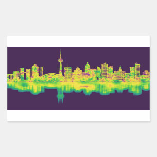 Adesivo Retangular Toronto Canada Skyline