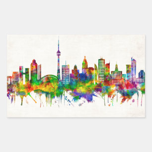 Adesivo Retangular Toronto Canada Skyline