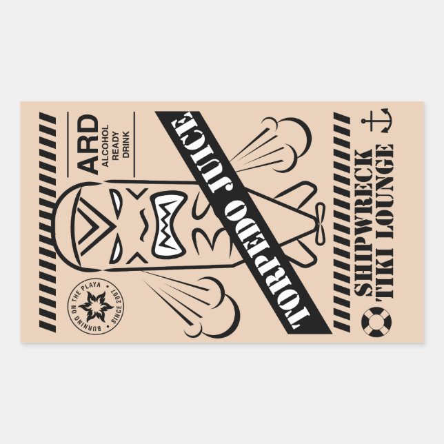 Adesivo Retangular Torpedo Juice Sticker (Frente)