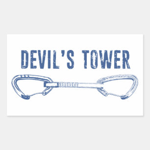 Adesivo Retangular Torre do diabo subindo rápido