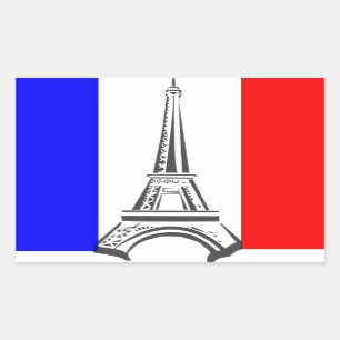 Adesivo Retangular Torre Eiffel France