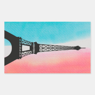 Adesivo Retangular Torre Eiffel, Paris