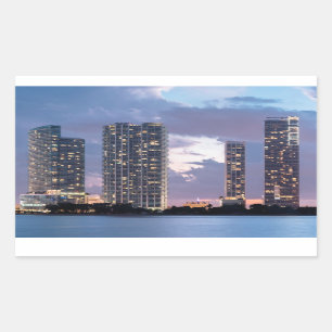 Adesivo Retangular Torres do condomínio no beira-rio em Miami