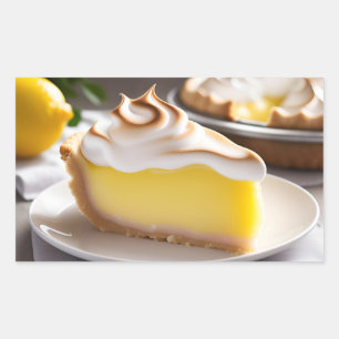 Adesivo Retangular Torta de Merengue de Limão