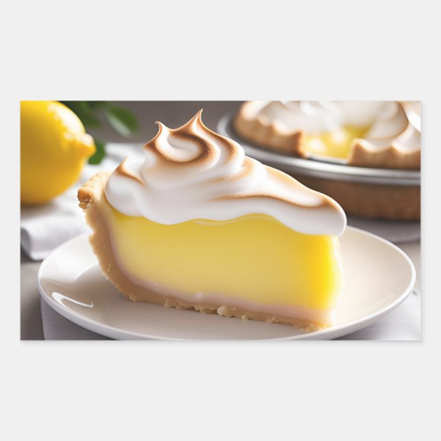 Adesivo Retangular Torta de Merengue de Limão (Frente)
