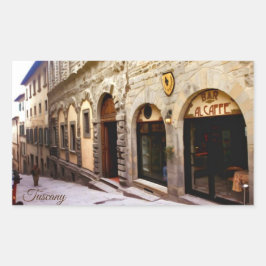 Adesivo Retangular Toscana. Itália. Cortona.