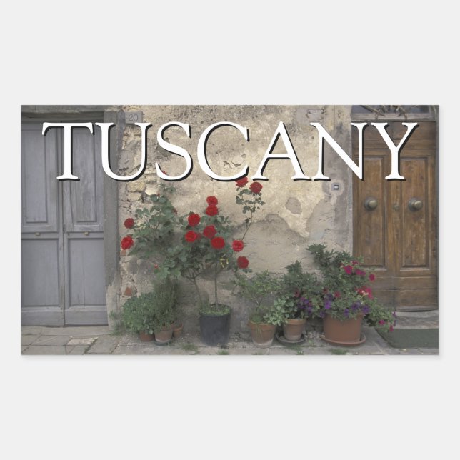 Adesivo Retangular Toscana, Itália | Portal Toscano (Frente)