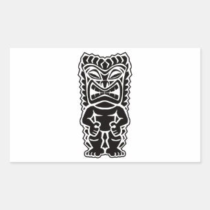 Adesivo Retangular totem tiki