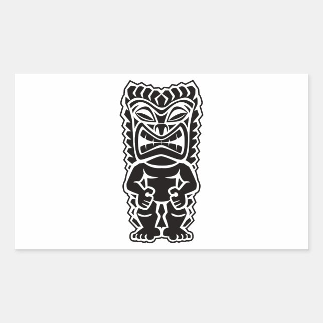 Adesivo Retangular totem tiki (Frente)