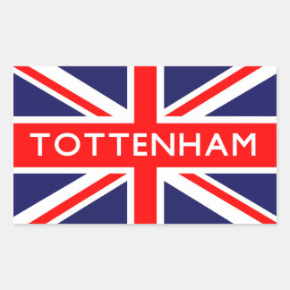 Adesivo Retangular Tottenham: British Flag
