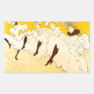 Adesivo Retangular Toulouse Lautrec Yellow Dancing Girl Poster