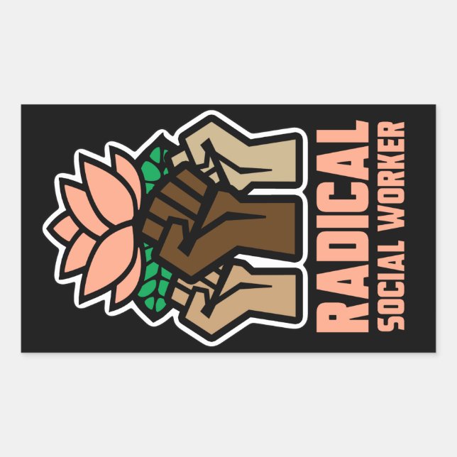 Adesivo Retangular Trabalhador Social Radical (Frente)