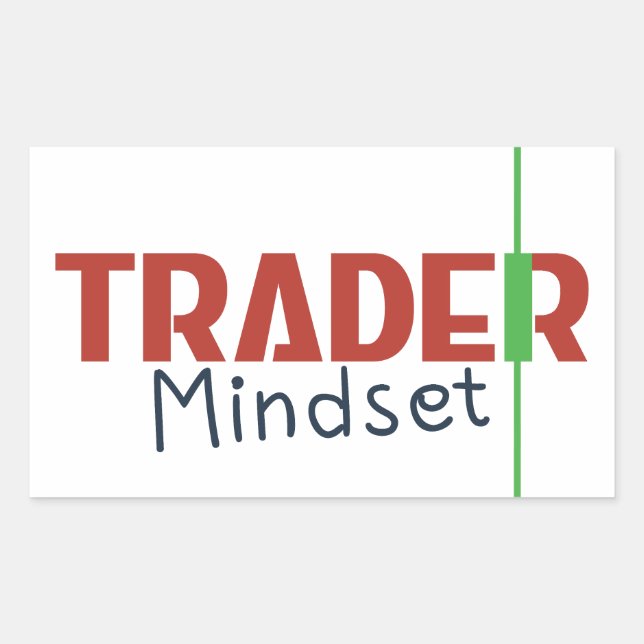 Adesivo Retangular Trader Mindset – Discipline Focused Trading (Frente)
