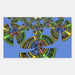 Adesivo Retangular tradição azul