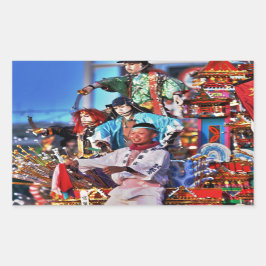 Adesivo Retangular Tradição do Festival do Japão