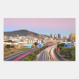 Adesivo Retangular Tráfego Em Autoestrada Para Cidade Do Cabo, Weste