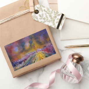 Adesivo Retangular Trajeto roxo