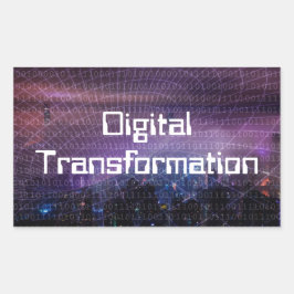Adesivo Retangular Transformação digital para empresas