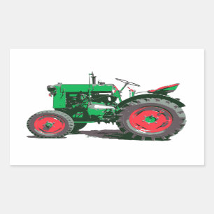 ADESIVO RETANGULAR TRATOR ANTIGO