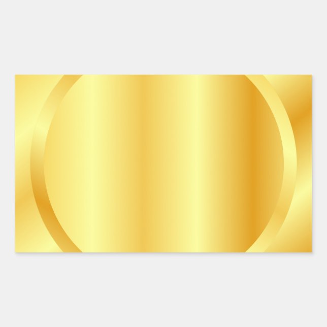 Adesivo Retangular Trendy Metallic Look Faux Dourado Modelo (Frente)