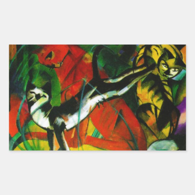 Adesivo Retangular Três Gatos (Frente)