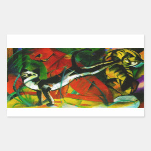 Adesivo Retangular Três Gatos