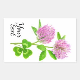Adesivo Retangular Trevo rosa